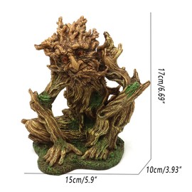 AIMALL Creative Fish Tank Landscaping Decoration, Simulation Tree and Rockery Resin Aquarium Ornament, 5.9in x 3.93in x 6.69in Realistic Aquarium Décor