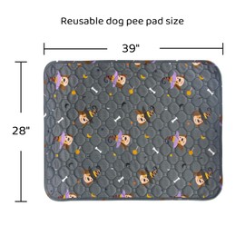 BLIWINPT Puppy Reusable Pee Pads for Dogs Absorbent and Leakproof Large Reusable Pee Pads for Dogs Non Slip Pee Pad for Dogs (L, 28” - 39”)