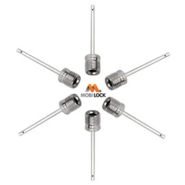 Ball Pump Inflation Needle (Pack of 6) - Stainless Steel Air Pump Needles - Ideal for Blowing Up Football, Basketball, Volleyball, and All Other Sports Balls by Mobi Lock
