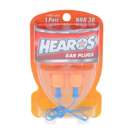 Hearos SoftStar EZ Twist Corded Foam Ear Plugs, Free Case, NRR 30, 1 Pair,Orange,5521