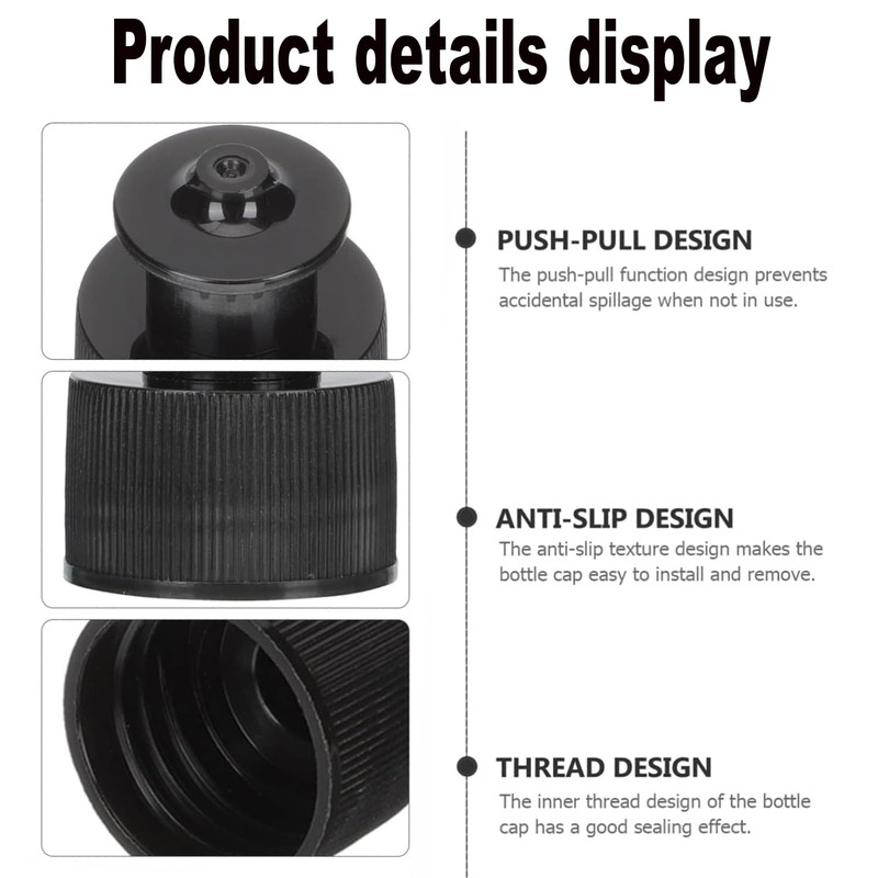 BEANPRECOY Sports Water Bottle Cap Replacement - Durable Plastic Push-Pull