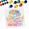MAYJOYDIY Cat Book Stencils Sleeping Cat Drawing Painting Stencils Book