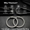 Side Pushing Titanium Key Ring for Key Carabiner Anti-Slip Design