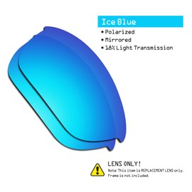SmartVLT Men's Ice Blue&Fire Red Replacement Lenses for Oakley Half Jacket 2.0 OO9144 Sunglass