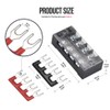 73Pcs(6Sets) Terminal Block Set, 6Pcs 4 Positions 600V 25A Dual