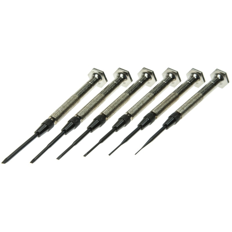Moody 58-0116 6-Piece Steel Handle Slotted Precision Driver Set