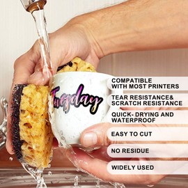 Stampcolour Premium Printable Vinyl Sticker Paper,Translucent 30 sheet Clear Self-Adhesive Sheets,Dries Quickly Vivid Colors Decal Paper,Tear Resistant-for Any Epson HP Canon Sawgrass Inkjet Printer