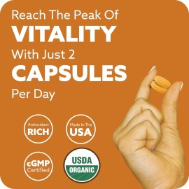 The Feel Great Vitamin Company Organic Turmeric Curcumin with Black Pepper 1400 mg - 95%...