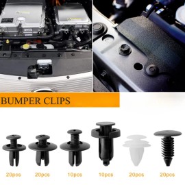 CP-AUTO For Nissan 100Pcs Car Bumper Hood Clips Retainer Rivet Fastener Fender Push Pin