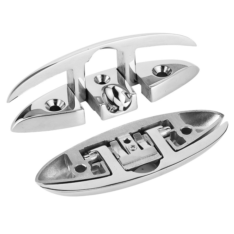 5in Folding Flip Up Cleat 316 Stainless Steel Dock Deck