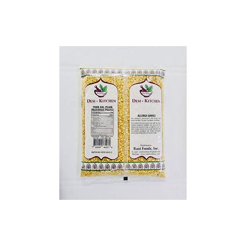 Desi Kitchen Toor Dal (Split Pigeon Peas) By Rani Foods