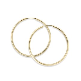 Mary & Jules Hoop Earrings Gold Made of 925 Sterling Silver, Simple, Fine Women's Earrings Gold Hoop Earrings, Made of Recycled Silver, Real Jewellery, Golden Earrings Women, Stud Earrings for Women