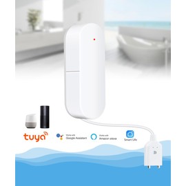 UseeLink Smart WiFi Water Leak Detector, 2.4GHz Wireless, APP Smart Push, Remote Control & App Sharing, Alarm for Home and Office, with Battery Powered,Easy Installation, 2 Packs