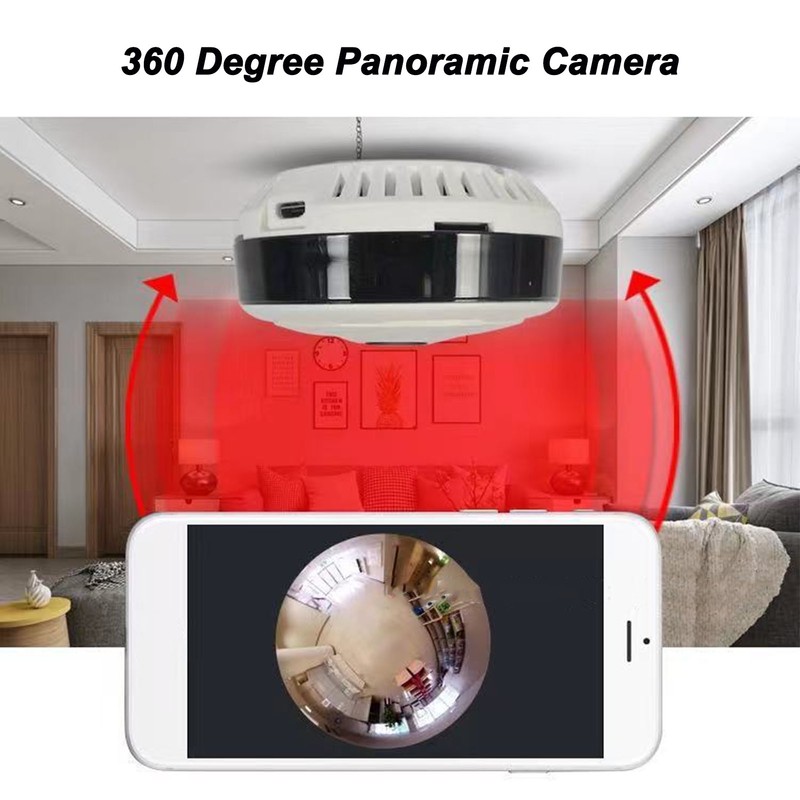 Fisheye 360 Degree Panoramic Webcam Wifi Wireless Camera Night Vision