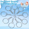 Paxcoo 50Pcs Keychains with Chain and 50 Pcs Jump Rings,
