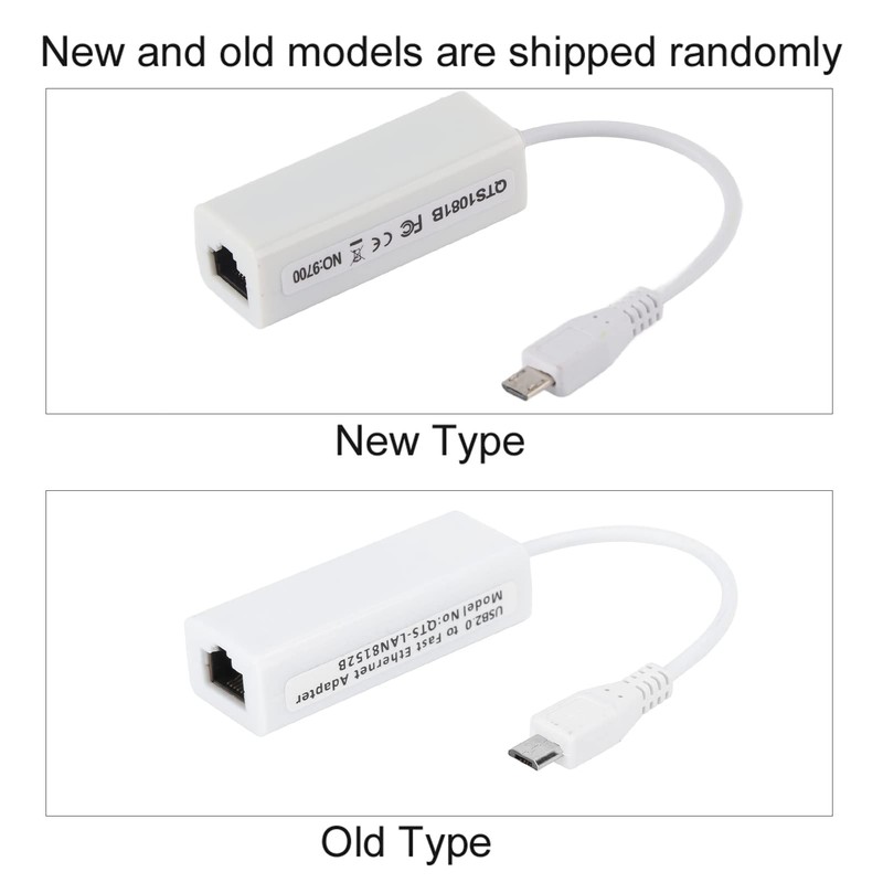 Micro USB to RJ45 Ethernet Adapter for Raspberry PiZero 1.3