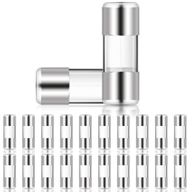 Weewooday 40 Pack Christmas Mini Fast Blow Light Fuses 3a 125v 110v Xmas Light Strings Glass Fuse for Outdoor, 0.39 x 0.14 Inch/ 10 x 3.6 mm