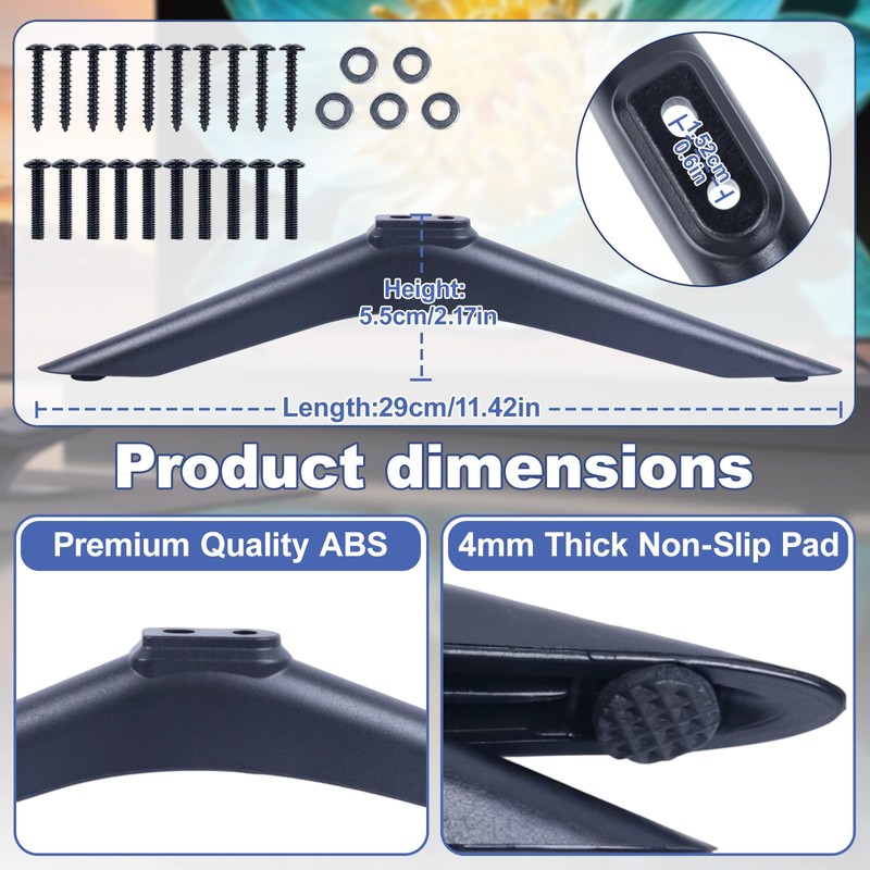 1 Pair TV Legs compatible with Hisense 39"–55" TV,with Full
