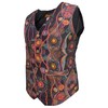 Gheri Psychedelic Print Colorful Cotton Waistcoat X-Large