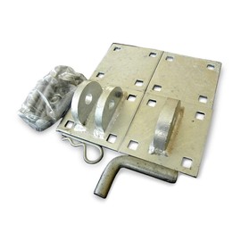 Dock Hardware DH-GLK Floating Dock Galvanized Link Kit - T-Connectors, Backer Plates, and Pin (with Bolts)