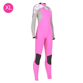 Women's Long Sleeve Wetsuit Neoprene Elastic Swimming Surfing Diving Swimsuit(XL)