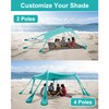 Beach Tent Sun Shelter with 8 Sandbags 10x10ft, Portable Cool