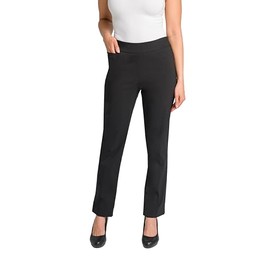 Briggs New York Women's Super Stretch Millennium Welt Pocket Pull on Career Pant, Black, 16
