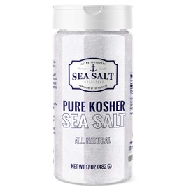 Kosher Sea Salt, Fine Grain Sea Salt, Non-Iodized (1 lb Shaker) - Sea Salt Superstore