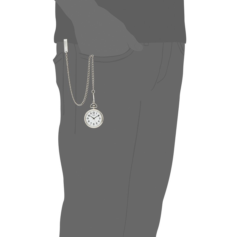 [シチズン Q&Q] 懐中時計 チェーン QA70-204 ホワイト