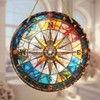 2D Flat 8x8 Inch Nautical Compass Design Round Acrylic Ornament