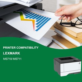 BUEGOO 40X8503 Fuser Kit Unit Replacement for 40X8503 Fuser for MS710 MS710n MS710dn MS711 MS711dn Laser Printer | 1 Pack,110V, 1 Black