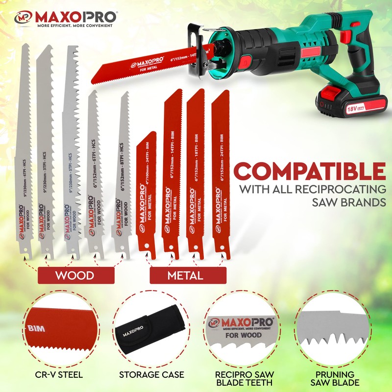 32-Pieces Reciprocating Saw Blades Set – Premium Quality Sawzall Blades