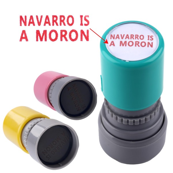 3pcs Navarro is a Moron Stamps, 2.68x1.3in Plastic Political Protest