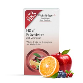 H&S Fruit Tea with Vitamin C: Refreshing Aromatic Fruit Tea Blend 20 x 2.7g
