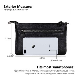 befen Small Crossbody Bags Genuine Leather Cross Body Phone Bag Wristlet Clutch Purses for Women Handbags & Shoulder Bags