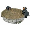 Willie Black Bear Bowl with Paw Prints Inside (Great Candy Dish) 9.5"