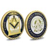 RYUKENLM Masonic Challenge Coin - Freemason Master Mason Collectible -