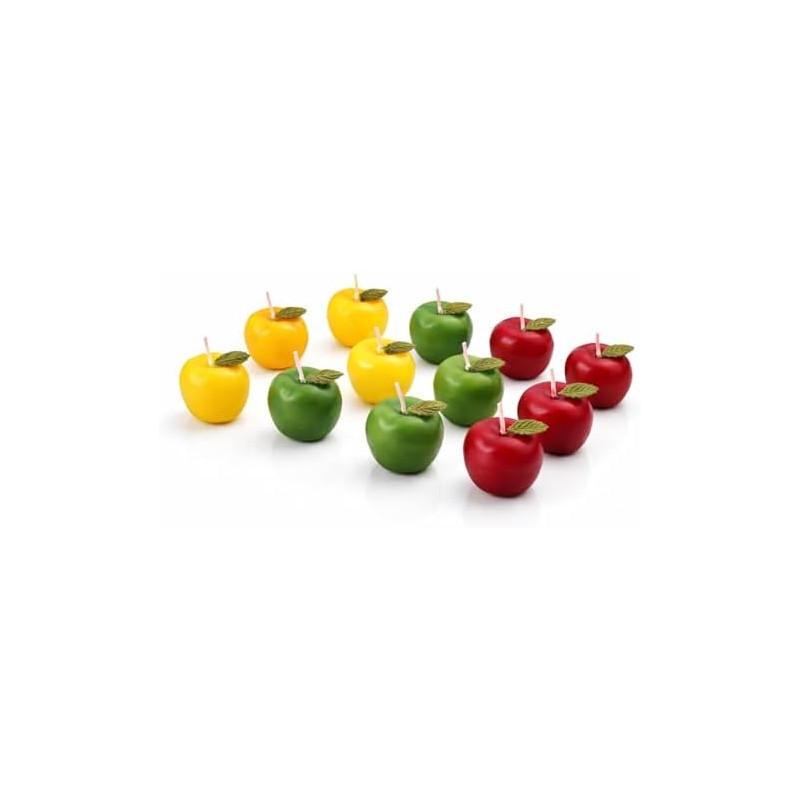 Velas aromáticas de manzana 12 uds – aroma manzana canela,