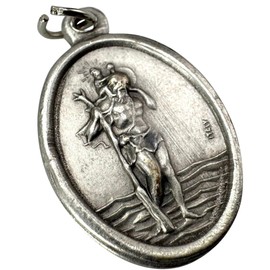 Westmon Works St Christopher Medal Set Italian Made Metal Medallion with Patron Saint of Safe Travel Holy Prayer Card