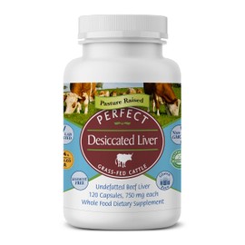 Perfect Supplements – Desiccated Beef Liver Capsules Grass Fed Supplement -Natural Source of Protein, Iron, Vitamins A & B- Boosts Energy and Immunity - No Chemicals No Dairy and Hormone Free