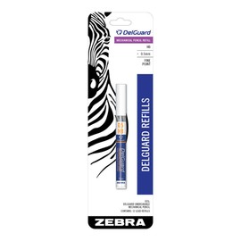 Zebra Pk/12 Zebra DelGuard Mechanical Pencil Lead Refills, 0.5mm HB #89881