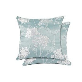 Emma Barclay Blossom - Jacquard Cushion Cover in Duck Egg - 17x17 (43x43cm) (BLOMCCDUC)