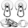 MIKEDE 150LB Magnetic Hooks, Neodymium Magnets Heavy Duty with Swivel