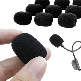 Pack of 24 Pop Protection Microphone, Microphone Windscreen, Lavalier Windscreen for Microphone and Headset Made of Foam, Mini Microphone Headset Windscreen for Teaching, Stage Performance, Meetings