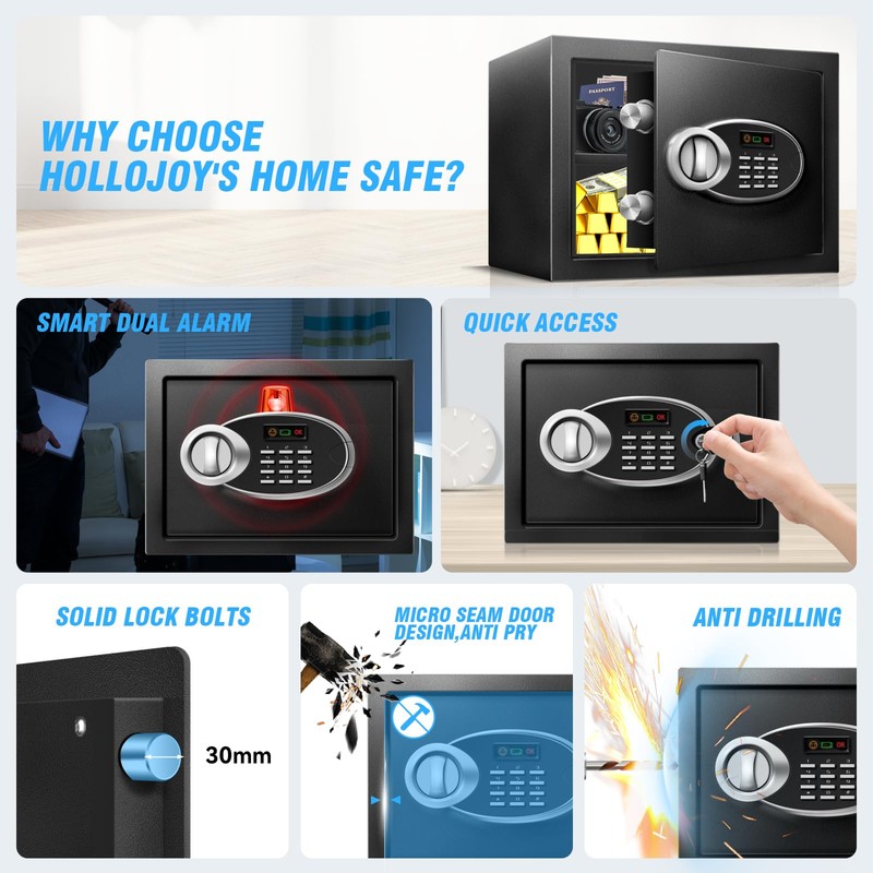1.8 Cu Ft Safe Box with Fireproof Waterproof for Documents