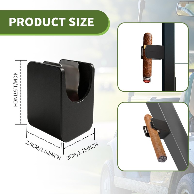 2 Pack Magnetic Cigar Holder for Golf Cart Fits for