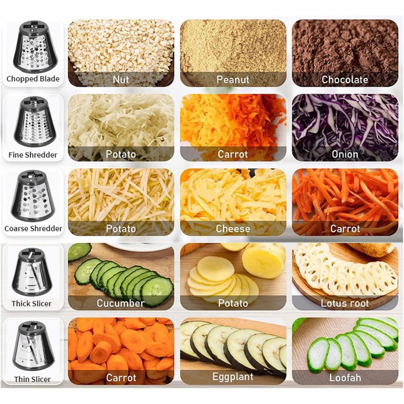 5 In 1 Electric Vegetable Cutter 250 W High Power