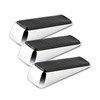 XFORT 3 Pack Door Wedge Polished Chrome, Door Jammer, Non-Slip
