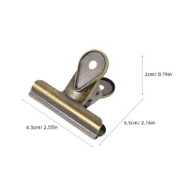 ibasenice Clips, Large, Set of 4, 2.6 inches (65 mm) Wide, Antique Style, Bulldog Clip, Eyelets, Metal, Strong, Binder for Paper, Document Organization, Food, Bag Stopper, Office Supplies, Photo Props