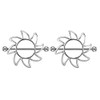 Pierced Owl 14GA Stainless Steel Tribal Sun Nipple Shields, Sold